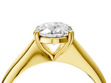 Yellow gold Oval Cut Solitaire Diamond Ring with Six-Prong Setting and Classic Band_16