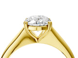 Yellow gold Oval Cut Solitaire Diamond Ring with Six-Prong Setting and Classic Band_7