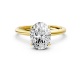 Yellow gold Oval Cut Solitaire Engagement Ring with Four-Prong Setting and Classic Band_41