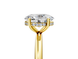 Yellow gold Oval Cut Solitaire Engagement Ring with Four-Prong Setting and Classic Band_46