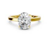 Yellow gold Oval Cut Solitaire Engagement Ring with Four-Prong Setting on a Classic Band_40