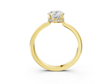 Yellow gold Oval Cut Solitaire Engagement Ring with Four-Prong Setting on a Classic Band_43