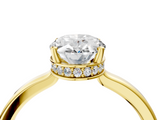Yellow gold Oval Cut Solitaire Engagement Ring with Four-Prong Setting on a Classic Band_44