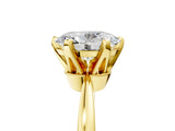 Yellow gold Oval Cut Solitaire Engagement Ring with Six-Prong Setting and Tapered Band_12