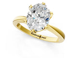 Yellow gold Oval Cut Solitaire Engagement Ring with Six-Prong Setting and Tapered Band_8