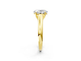 Yellow gold Oval Cut Solitaire Engagement Ring with Tapered Band and Four-Prong Setting_4
