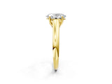 Yellow gold Oval Cut Solitaire Engagement Ring with Tapered Band and Four-Prong Setting_5