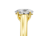 Yellow gold Oval Cut Solitaire Engagement Ring with Tapered Band and Four-Prong Setting_8