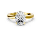 Yellow gold Oval Cut Solitaire Ring with Four-Prong Setting and Classic Band_74