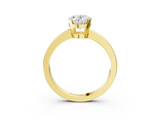 Yellow gold Oval Cut Solitaire Ring with Four-Prong Setting and Classic Band_77