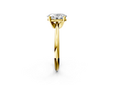 Yellow gold Oval Cut Solitaire Ring with Four-Prong Setting on a Classic Band_42