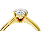 Yellow gold Oval Cut Solitaire Ring with Four-Prong Setting on a Classic Band_44