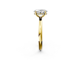 Yellow gold Oval Cut Solitaire Ring with Thin Band and Four-Prong Setting_38