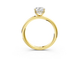 Yellow gold Oval Cut Solitaire Ring with Thin Band and Four-Prong Setting_39