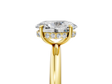 Yellow gold Oval Cut Solitaire Ring with Thin Band and Four-Prong Setting_41