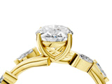 Yellow gold Oval Cut Solitaire Twisted Band Marquise Accent Prong Setting Ring_19