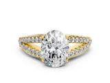 Yellow gold Oval Cut Split Shank Pave Diamond Engagement Ring with Four-Prong Setting_28