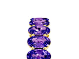 Yellow gold Oval Cut Tanzanite Eternity Band with Shared Prong Setting_5