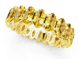 Yellow gold Oval Cut Yellow Sapphire Eternity Band with Shared Prong Setting_13