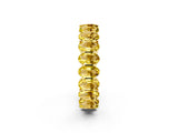 Yellow gold Oval Cut Yellow Sapphire Eternity Band with Shared Prong Setting_14