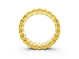 Yellow gold Oval Cut Yellow Sapphire Eternity Band with Shared Prong Setting_15