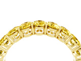 Yellow gold Oval Cut Yellow Sapphire Eternity Band with Shared Prong Setting_16