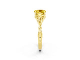 Yellow gold Oval Cut Yellow Sapphire Solitaire Celtic Knot Ring with Four-Prong Setting_26