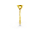 Yellow gold Oval Cut Yellow Sapphire Solitaire Engagement Ring with Classic Band and Four-Prong Setting_26