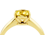 Yellow gold Oval Cut Yellow Sapphire Solitaire Engagement Ring with Classic Band and Four-Prong Setting_28