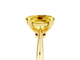 Yellow gold Oval Cut Yellow Sapphire Solitaire Engagement Ring with Classic Band and Four-Prong Setting_29