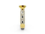 Yellow gold Oval Cut Yellow Sapphire Solitaire Ring with Pavé and Channel Set Band_26