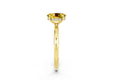 Yellow gold Oval Cut Yellow Sapphire Solitaire Ring with Thin Band and Four-Prong Setting_38