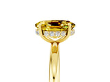 Yellow gold Oval Cut Yellow Sapphire Solitaire Ring with Thin Band and Four-Prong Setting_41
