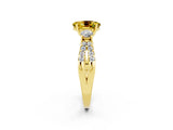 Yellow gold Oval Cut Yellow Sapphire Three-Stone Ring with Pavé Split Shank and Four-Prong Setting_38