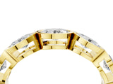 Yellow gold Oval Diamond Bezel Set Eternity Wedding Band_4