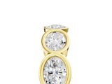 Yellow gold Oval Diamond Bezel Set Eternity Wedding Band_5