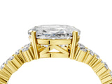 Yellow gold Oval Diamond Cluster Pavé Band with Four-Prong Setting_16