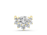 Yellow gold Oval Diamond Cluster Pendant with Prong Setting_11
