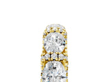 Yellow gold Oval Diamond Eternity Wedding Band with Round Diamond Accents_5