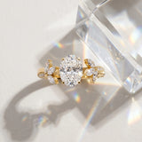 Yellow gold Oval Diamond Floral Vine Solitaire Engagement Ring_16