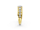 Yellow gold Oval Diamond Mens Ring with Round Diamond Accents_2