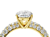 Yellow gold Oval Diamond Pavé Band Solitaire Ring with Four-Prong Setting_52