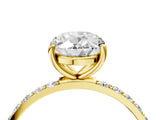 Yellow gold Oval Diamond Pavé Band with Six-Prong Setting_39