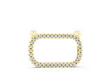 Yellow gold Oval Diamond Pavé Prong Pendant_2