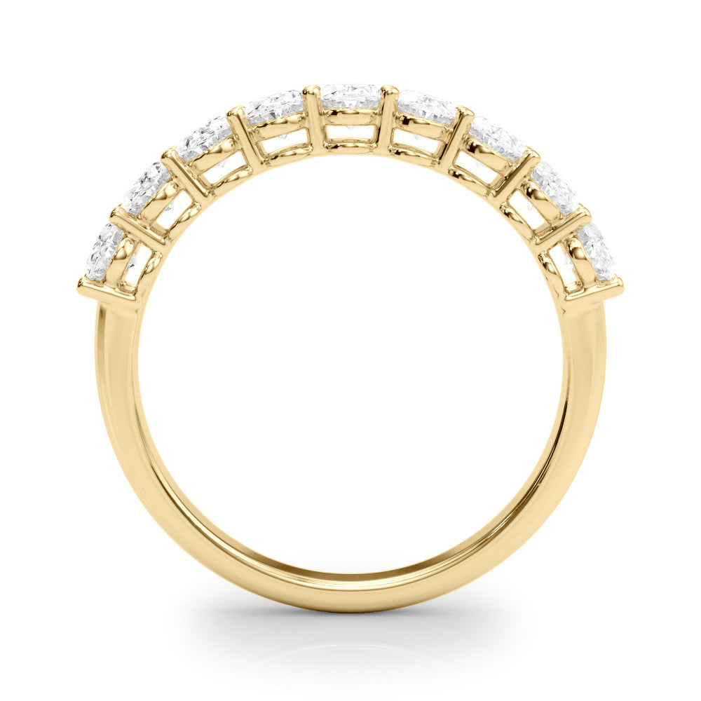 Yellow gold Oval Diamond Prong-Set Eternity Band 2