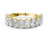 Yellow gold Oval Diamond Prong-Set Eternity Band_9