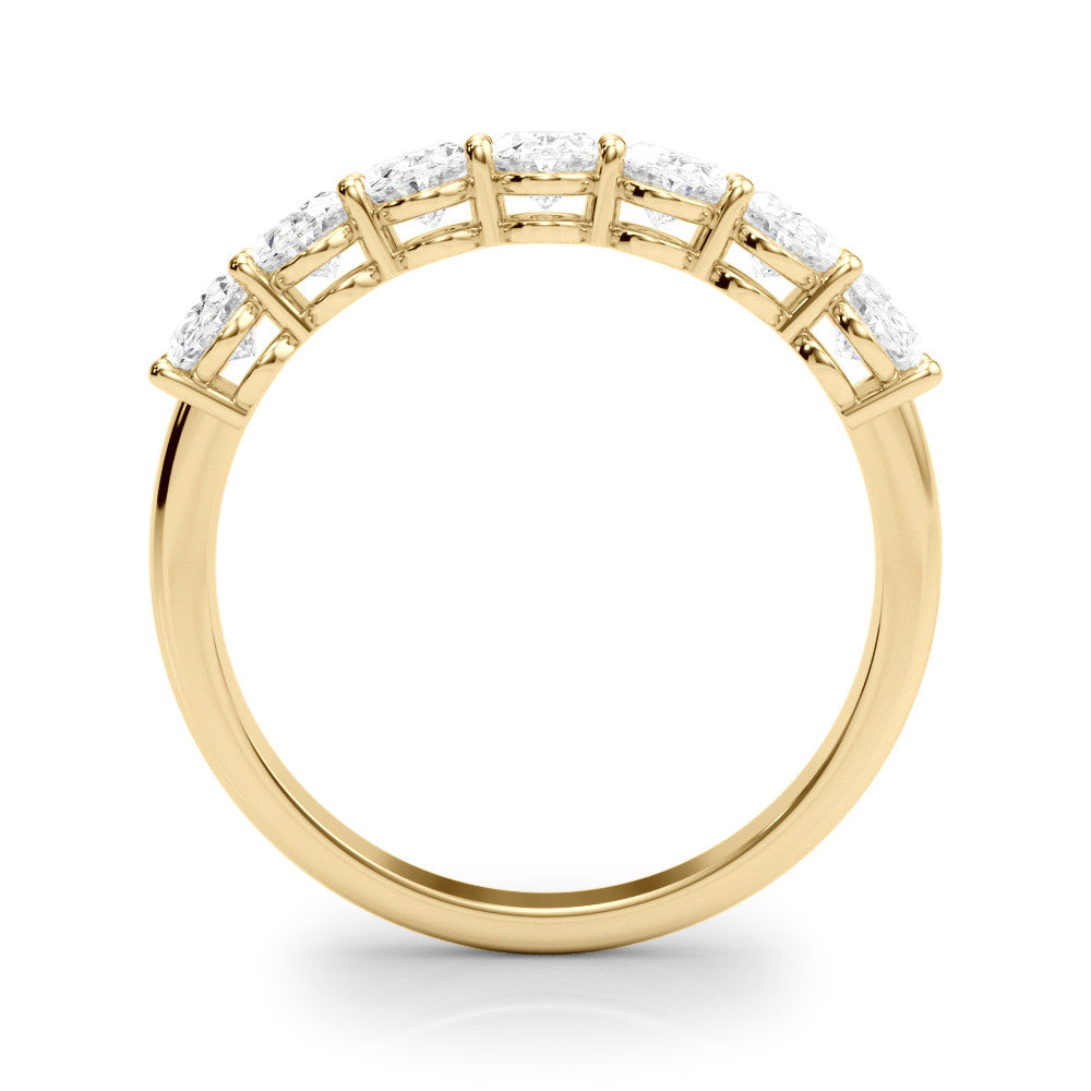Yellow gold Oval Diamond Shared Prong Eternity Band 2