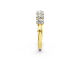 Yellow gold Oval Diamond Shared Prong Eternity Band_11