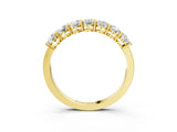Yellow gold Oval Diamond Shared Prong Eternity Band_12