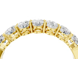 Yellow gold Oval Diamond Shared Prong Eternity Band_13